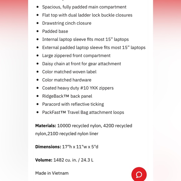 Topo Designs Rover Tech backpack navy - Picture 3 of 10